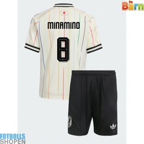 Billiga Japan Takumi Minamino #8 Bortatröja Barn VM 2026 Kortärmad (+ Korta byxor)